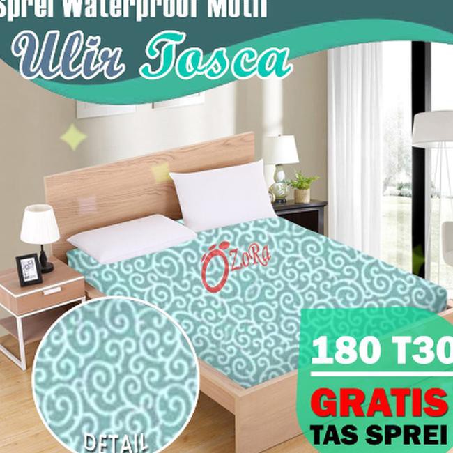 Promo Akhir Tahun Sprei Waterproof 180X200 T30Cm Sepre Anti Air Ozora Motif Ulir Ukir Kode 793