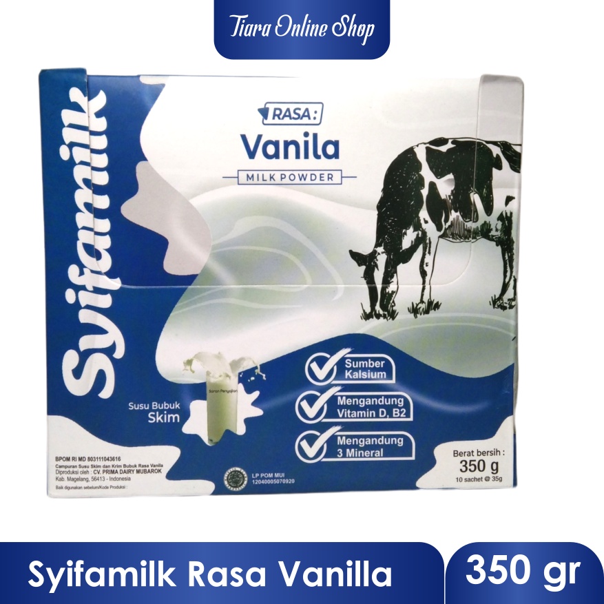 Susu Sapi Bubuk Sachet Syifamilk 350 Gram @35 gram Rasa Vanilla