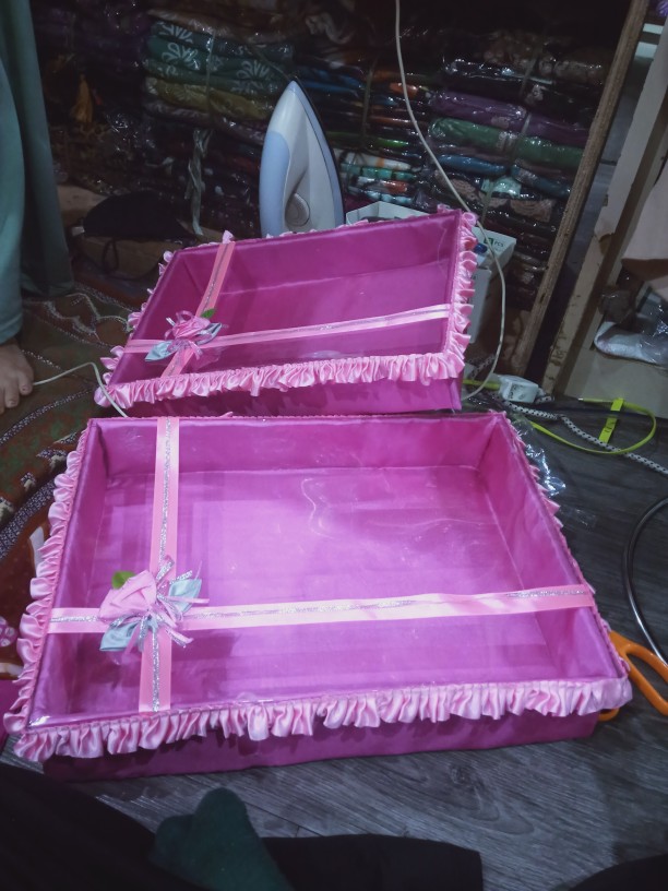 Kotak Hantaran Lamaran Box Set 2 Jne J&t Kotak Seserahan Kawin Tingjing Sangjit Gold Merah Biru Pink