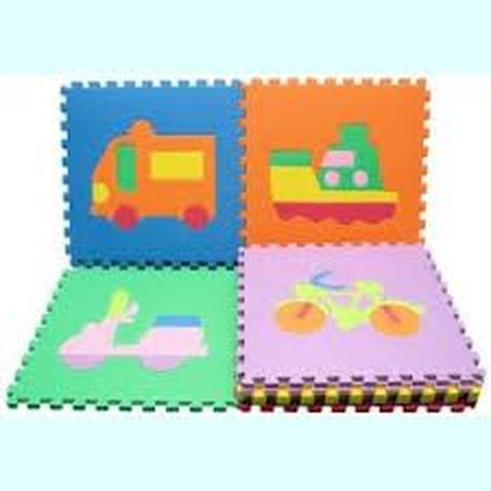 Matras Puzzle - Puzzle Lantai - Puzzle Evamat Karpet Puzzle Evamat Motif Transport Produk Terbaik