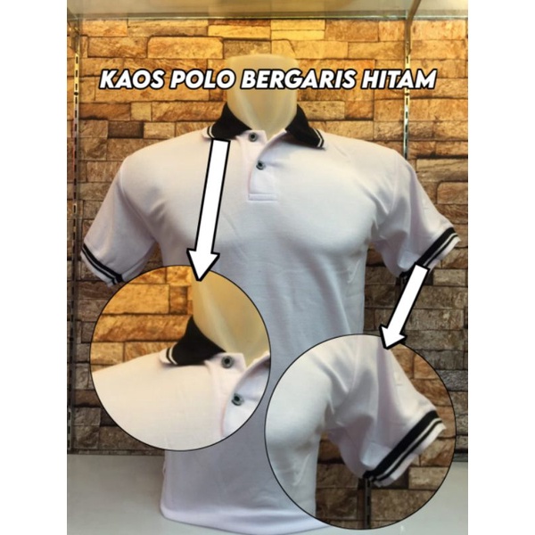 Kaos Polo Shirt Polos Kerah Hitam Untuk Pria dan Wanita Berbagai Macam Warna