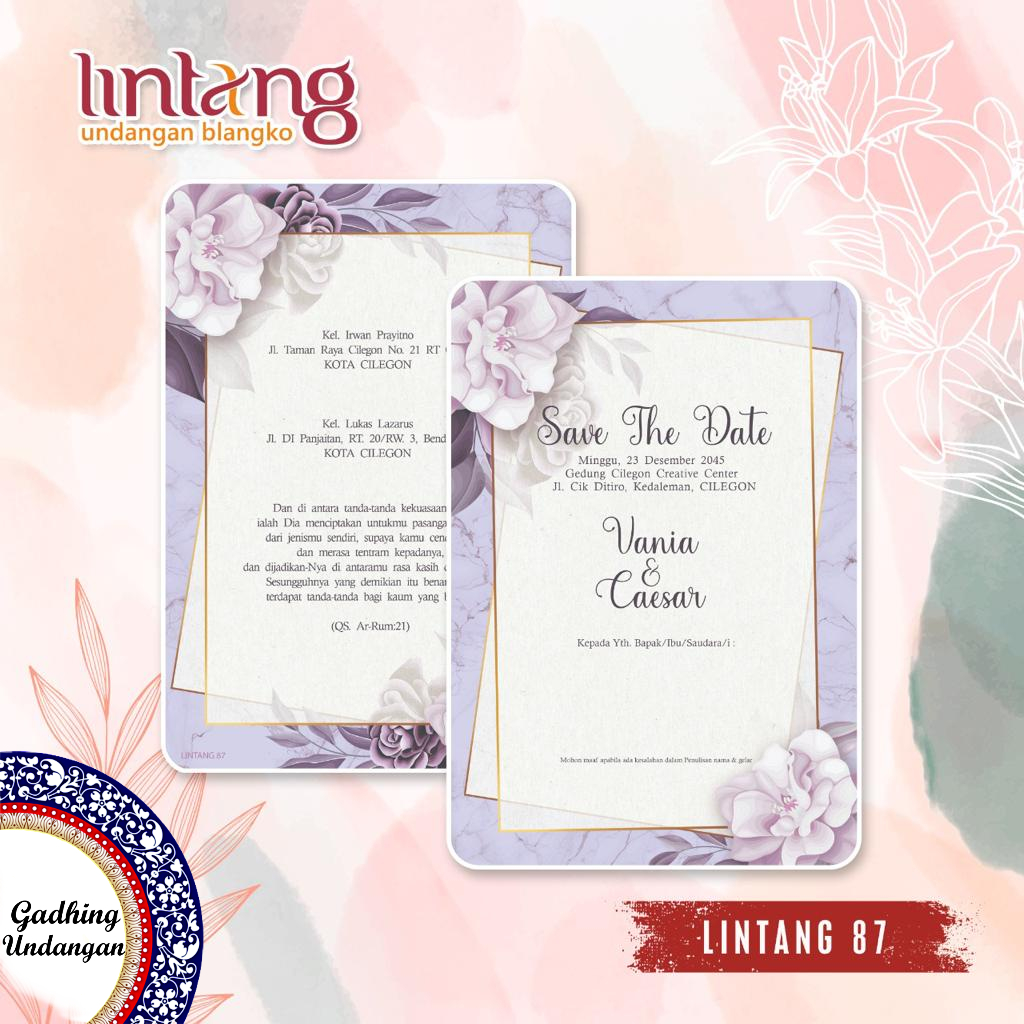 Blangko Undangan Lintang 87 Harga Murah