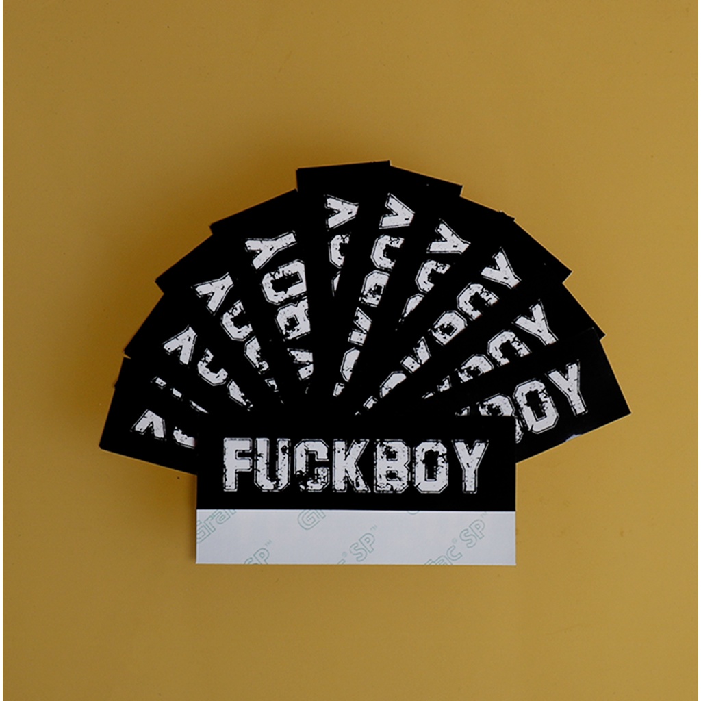 STIKER GRAFTAC -LOGO FCKBOY- STIKER AESTHETIC LAPTOP, AKSESORIS HP, ANTI AIR, MOTIF,HELM.