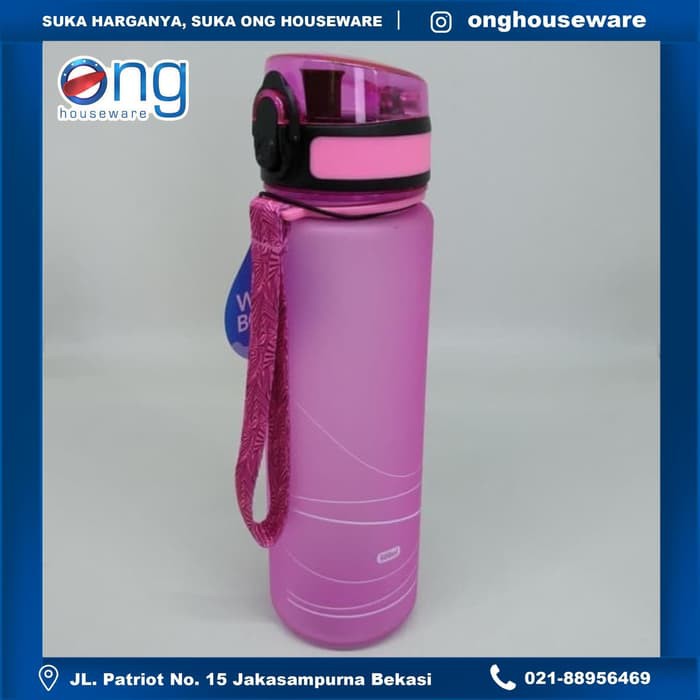 Jual Botol Air Minum One Touch Cap Bottle Lock And Lock 600ml Hlc951 Hlc 951 Merah Muda Shopee 2100