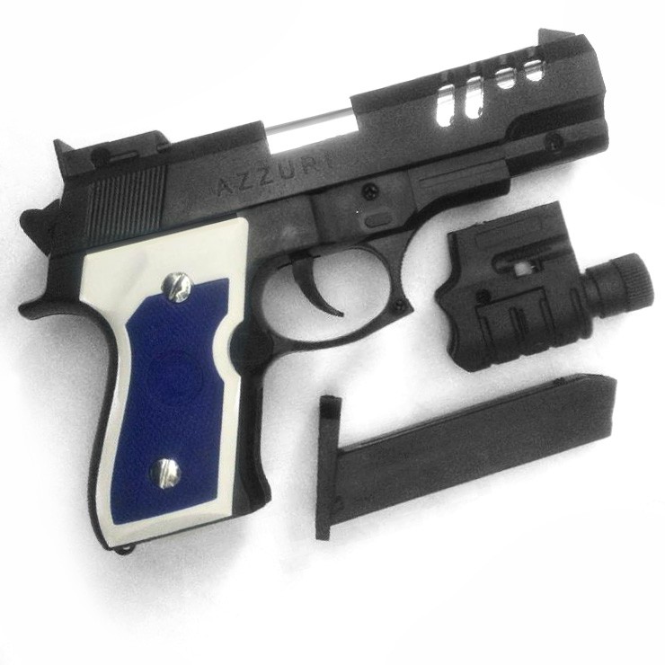 Mainan Azzuri model desert eagle kokang spring laser