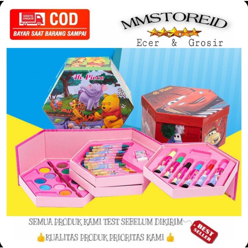 

Pus MM - Crayon set 46 art set crayon pensil warna crayon warna lengkap crayon pensil serbaguna all