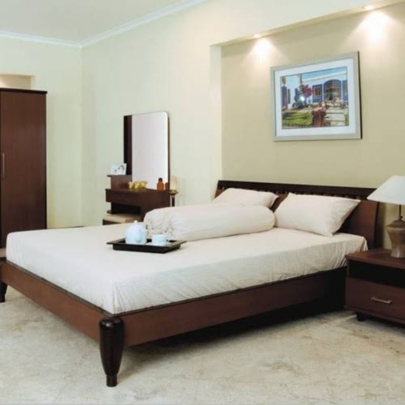 Tempat tidur kayu ranjang LIGNA type MESSARIA ukuran : 200 x 180