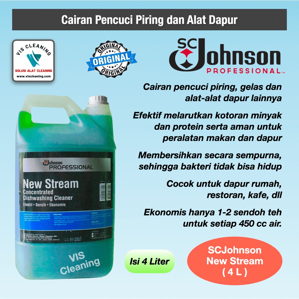 SC Johnson New Stream Sabun Cuci Piring &amp; Alat Dapur (4 L)