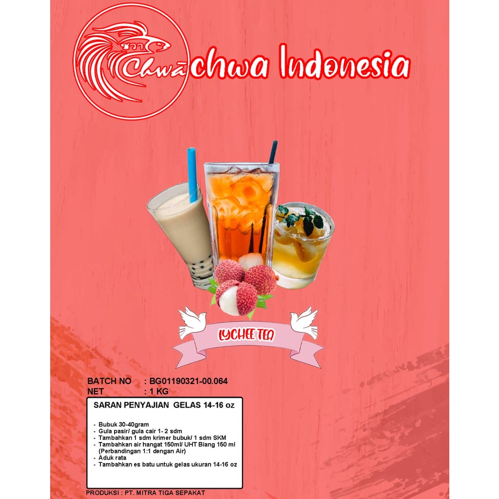 

Chwa Powder Lychee Tea / Minuman Bubuk Rasa Lychee Tea