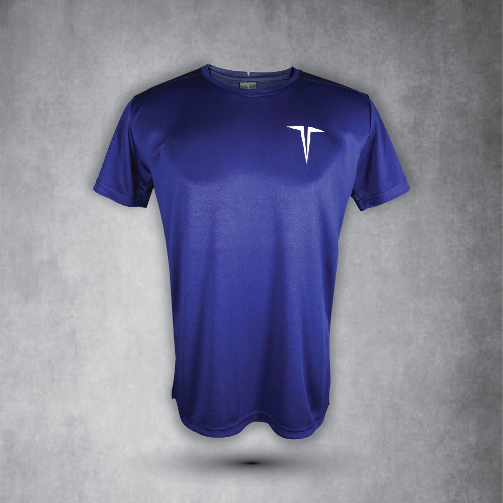 Jersey Running Activewear Terra Sport Apparel Biru Navy