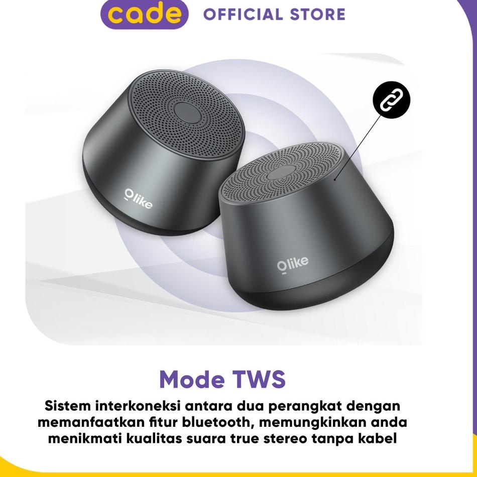Banyak Dipakai.. Olike Wireless Portable Speaker Bluetooth Handsfree TWS Mode - CADE Official Access