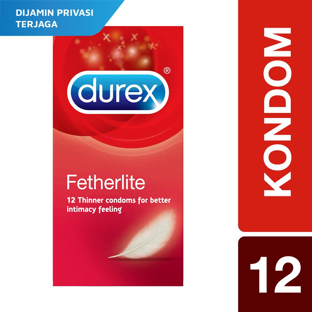 HAZELCARE  Durex Kondom Fetherlite Performa Basic Love Together Strawberry Tingle Ribbed Close Fit Comfort