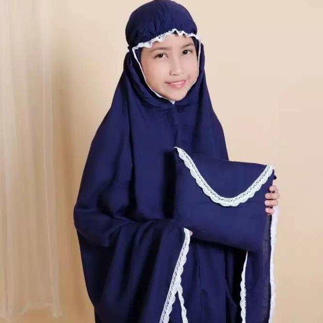 드 BISA  - MUKENAH ANAK POLOS BALI RENDA TAS - MUKENAH TRAVELING SD SMP - MUKENA ANAK IMPORT BAHAN AD