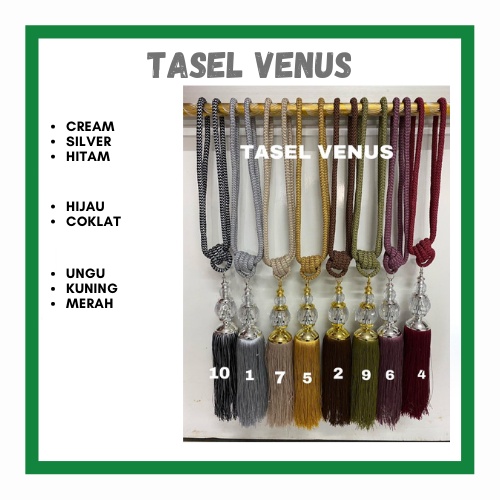 NEW ARRIVAL - TASSEL PENGAIT KORDEN POLOS CANTIK MINIMALIS - TASEL TALI VENUS MURAH - TASEL DEKORASI PENGAIT HORDENG