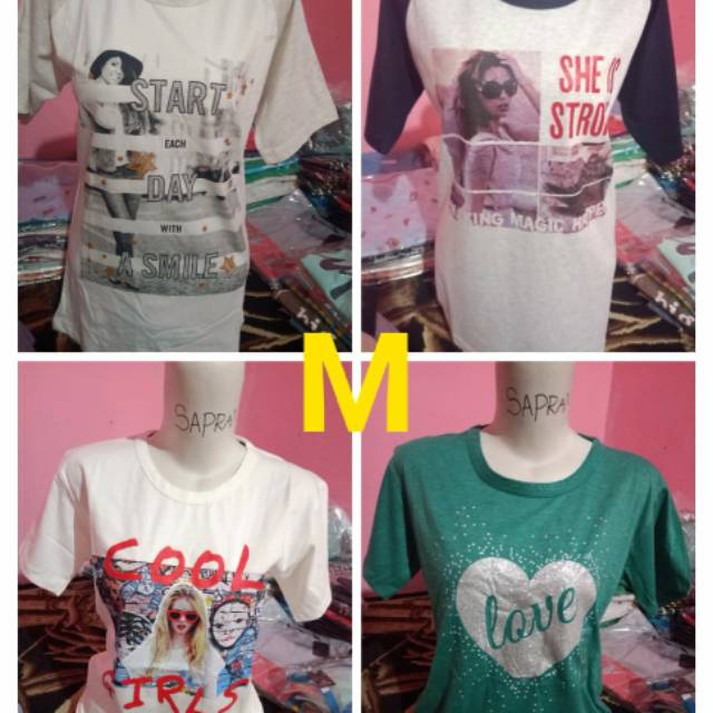 Kaos cewe branded T zone matahari