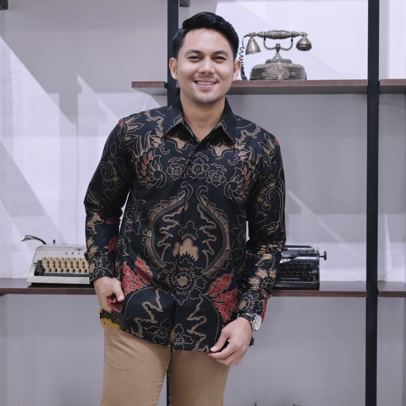 BATIK PRABU PREMIUM KEMEJA BATIK PRIA LENGAN PANJANG LAPIS FURING FULL BADAN REGULER FIT BATIK SOLO