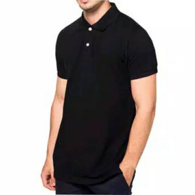 KAOS POLO HITAM - KAOS KERAH HITAM - POLO HITAM POLOS - KAOS PRIA - POLO PRIA