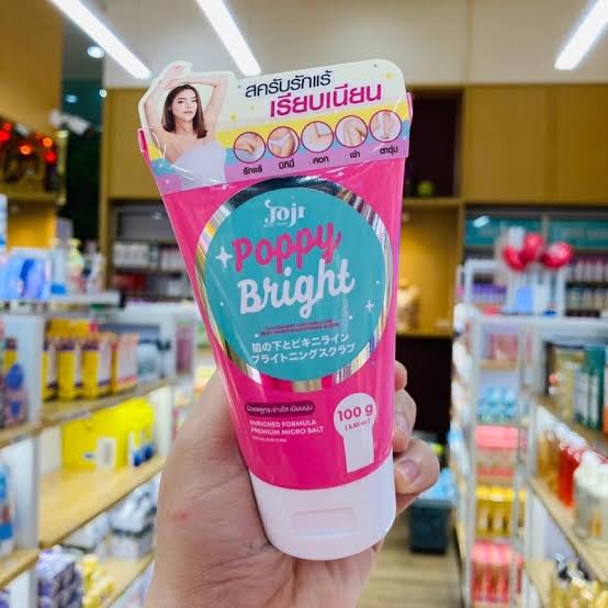 Joji Secret Young Poppy Bright Underarm And Bikini Line Brightening Scrub 100g/lulur ketiak/selangkangan