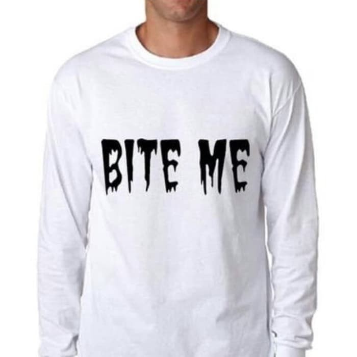 KAOS BITE ME LENGAN PANJANG LONG SLEEVE