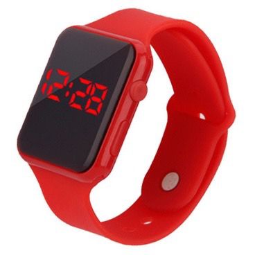 JAM TANGAN LED DIGITAL FASHION KISD&TEENAGER ( REMAJA ) DISPLAY WATCH ELEKTRONIK IMPORT LED WANITA PRIA JF055-MERAH