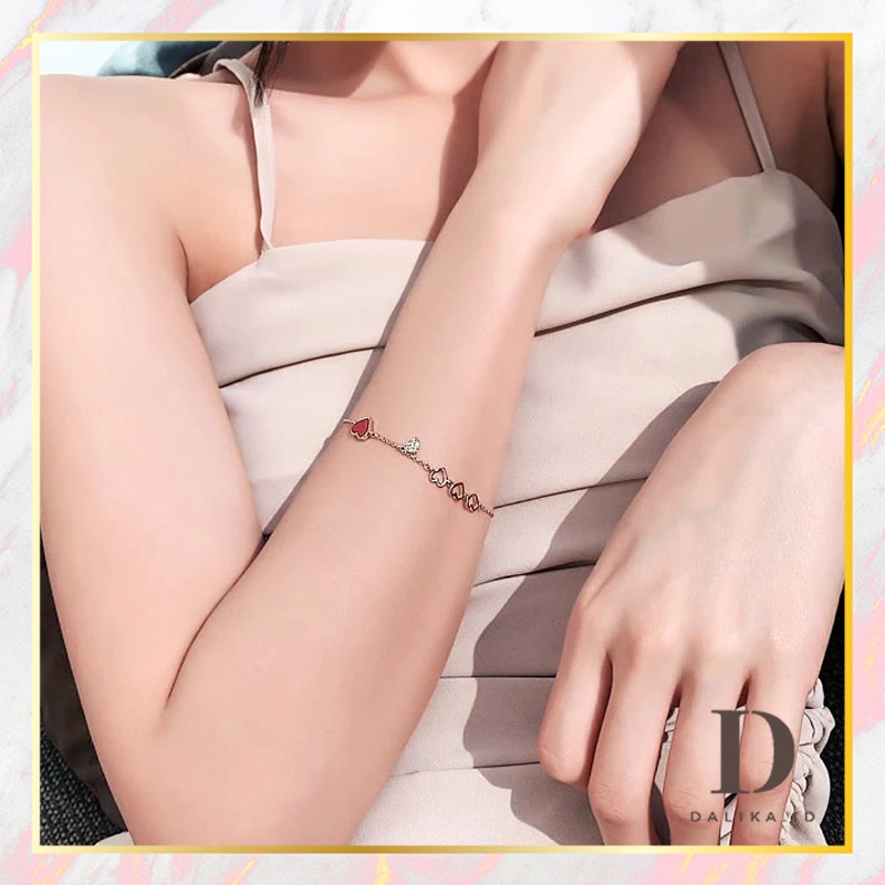 Gelang Wanita Rantai Hati Kecil Lucu Fashion Korea Aksesoris Dalika