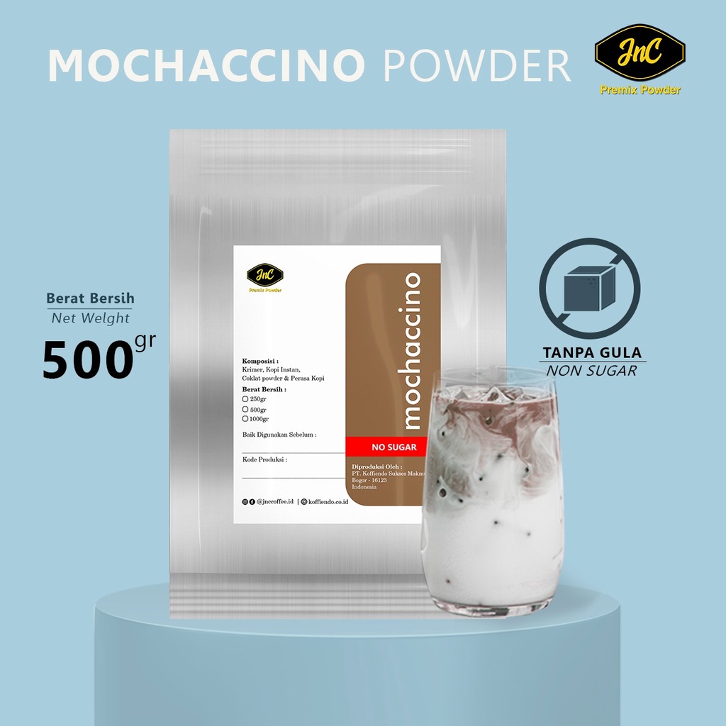 JnC Mochaccino Powder Tanpa Gula 500gr I Bubuk Minuman Mochaccino