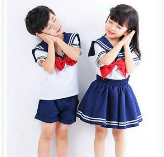 [READY STOCK] Kids uniform (kd002) Seifuku japan korean seragam sekolah anak cosplay