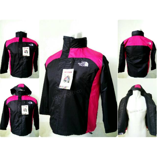 Jaket Gunung Anak-Anak The North Face TNF Black Pink Jaket kid Outdoor Mini