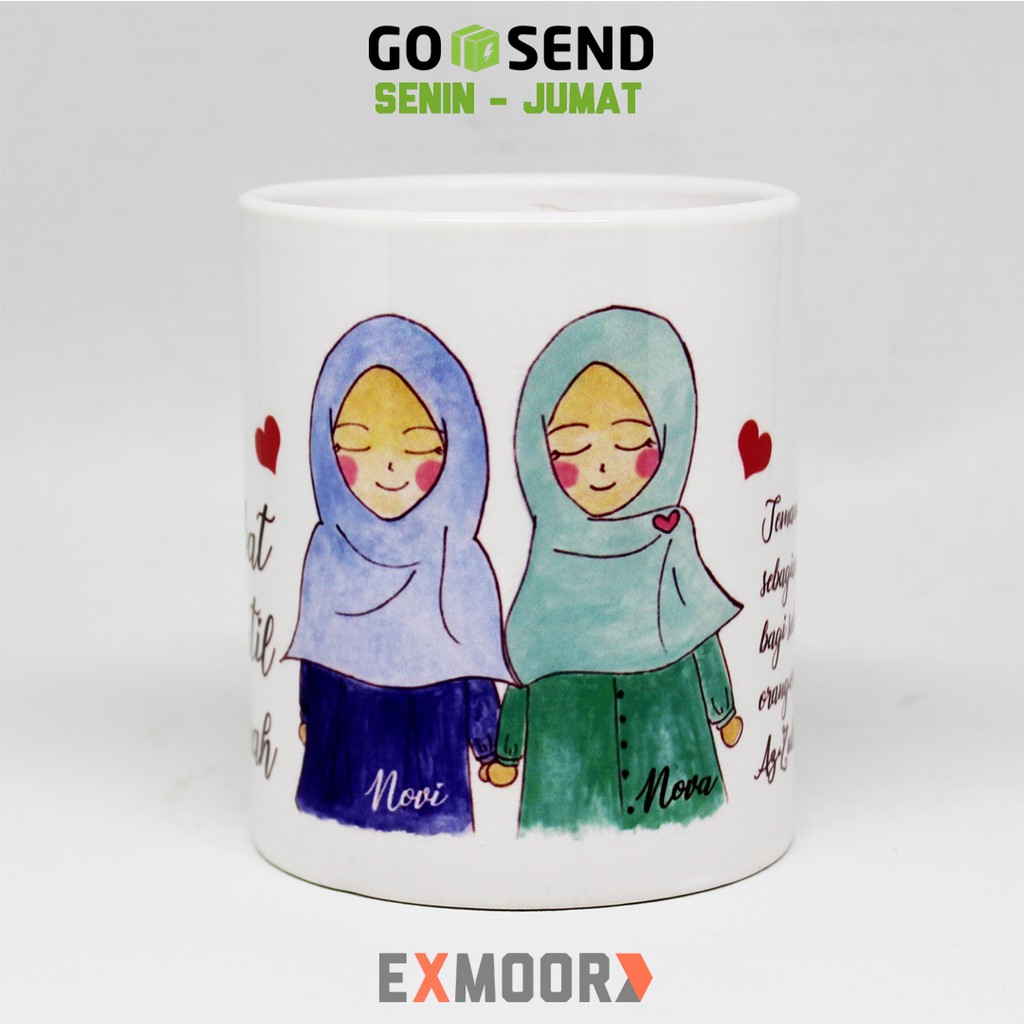 Mug Persahabatan Muslimah Untuk Kado Sahabat Shopee Indonesia