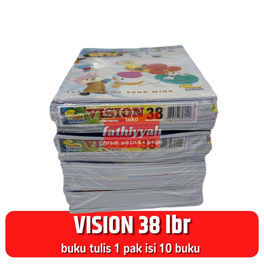 

VISION 38 lembar buku tulis 1 pak isi 10 buku