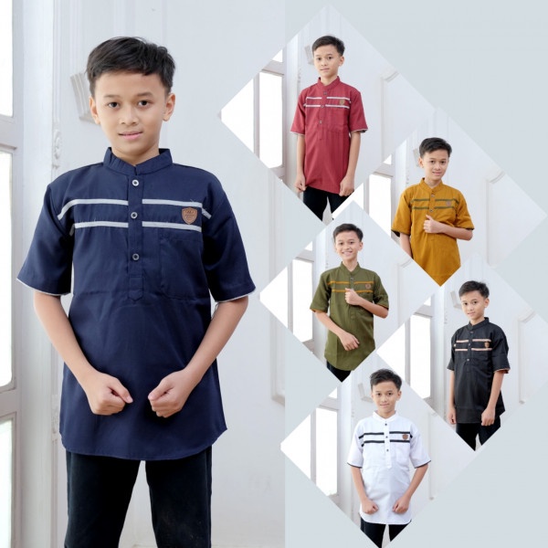 Baju Muslim Koko Anak Remaja SD SMP - Baju Koko Pakaian Muslim Anak Remaja Laki-laki