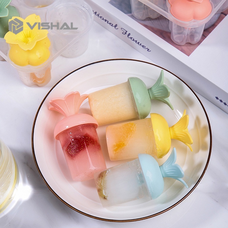 VISHAL Cetakan Es Krim Stik Kotak Mini / Cetakan Ice Cream Stick Jelly / Es Loli / Agar-agar