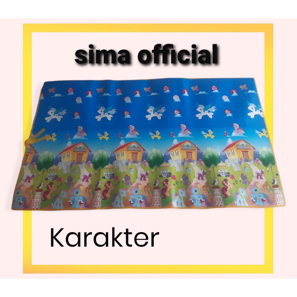 karpet spon plastik tebal 120x195 karakter tikar gulung