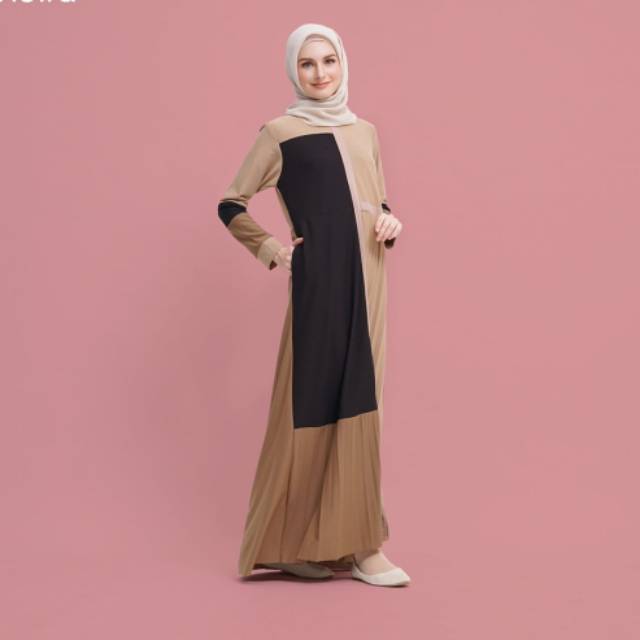 GAMIS SAJEEDA PLISKET KOMBINASI