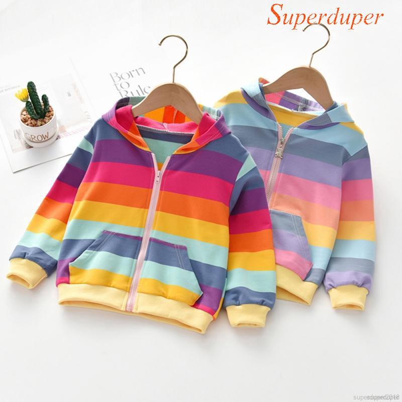 girls rainbow hoodie