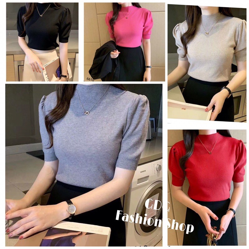 Atasan Turtle Neck Knit 6610 Rajut Wanita Import