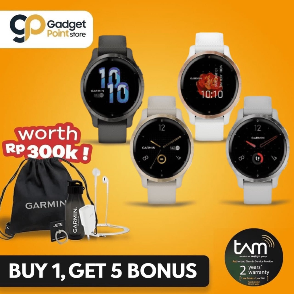 Garmin Watch Venu 2S GPS Wifi Smartwatch - Garansi Resmi TAM 2 Tahun