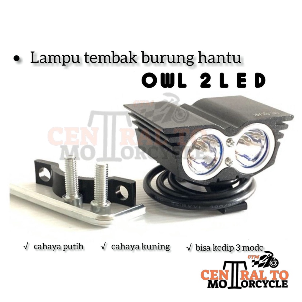 Lampu Tembak Owl 2 Mata LED Cree Ultrafire 20 watt Universal