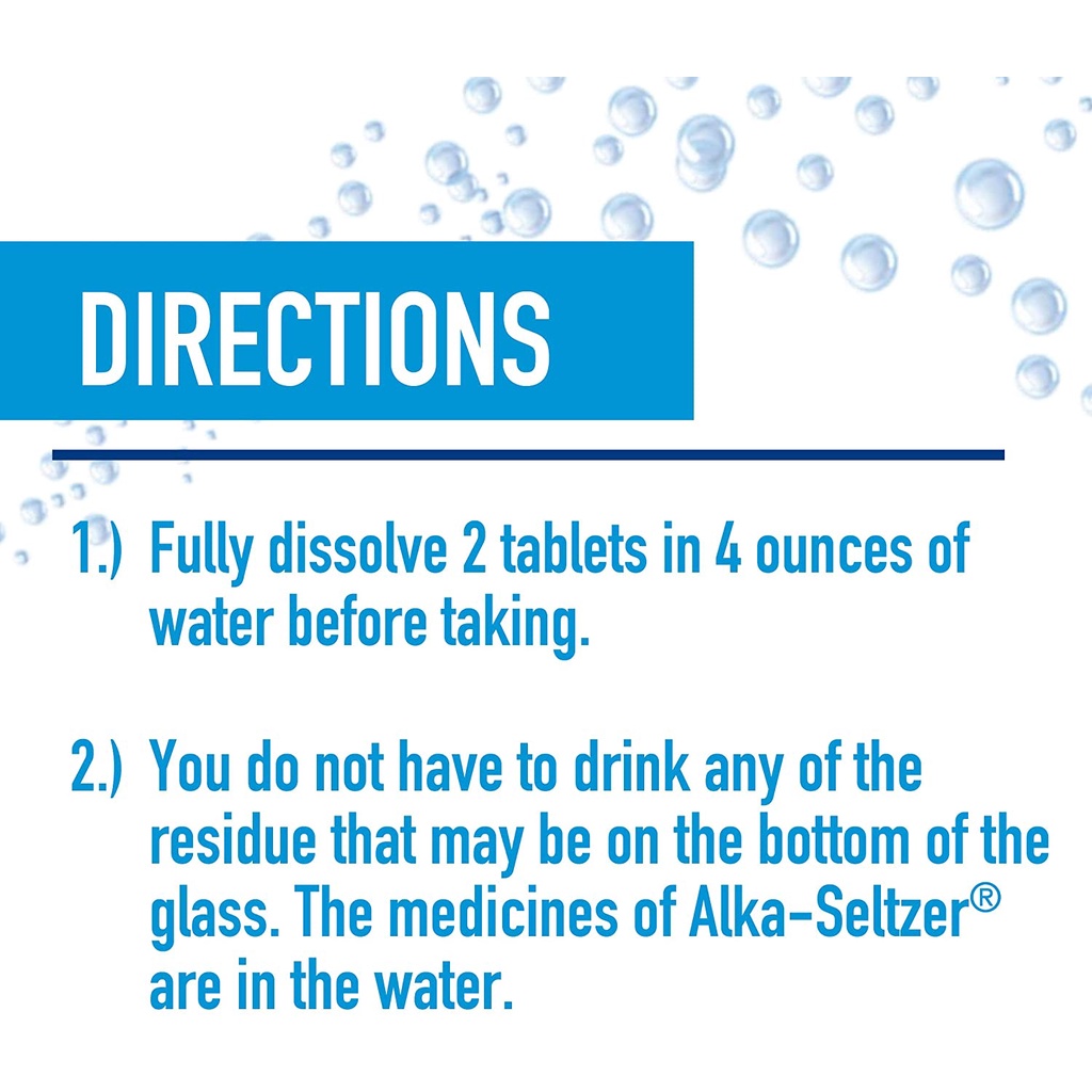 Alka Seltzer Original Sakit Kepala Perut Kembung Maag Mual Hangover