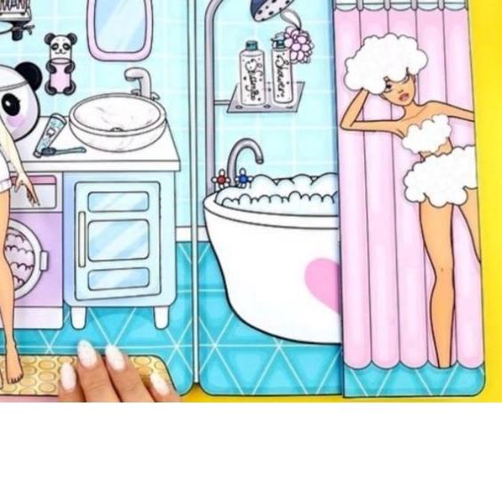 ♧ PRINCESS DOLL Quiet Book PRINCESS HOUSE PAPER DOLL ANAK MAINAN EDUKASI ◙