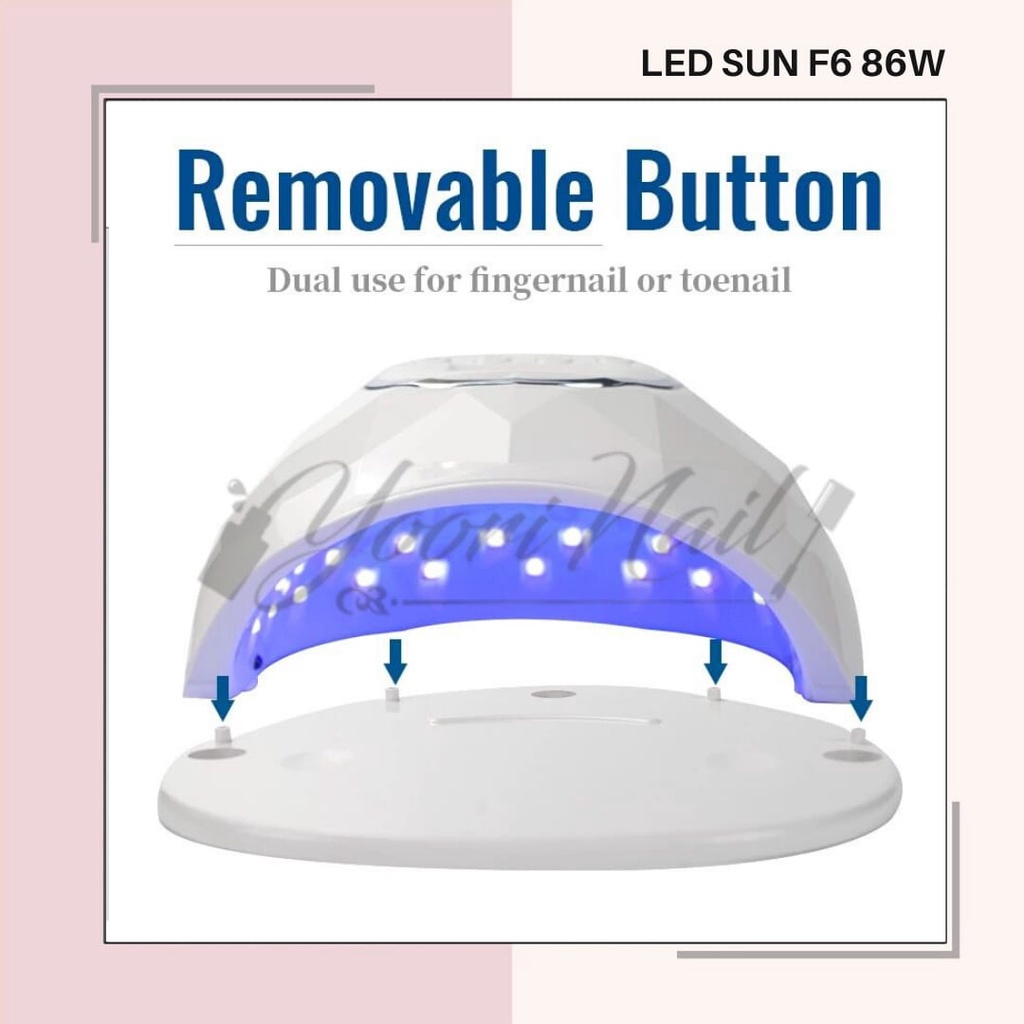 SUN LED F6 86W uv lamp nail dryer pengering kutek gel polish