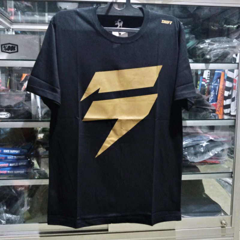 KAOS SHIFT HITAM GOLD BAJU TRAIL KAOS MOTOR CROSS
