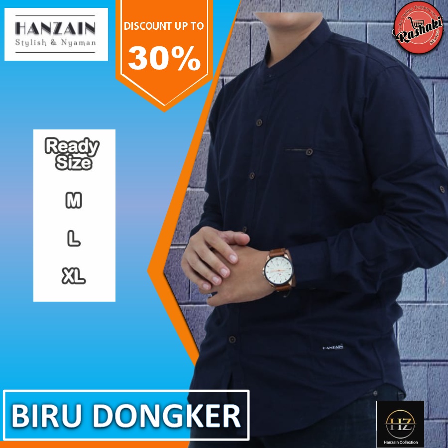 Kemeja Koko Pria Laki-laki Rabbani Dewasa Lengan Panjang Koko Muslim Terbaik/Baju muslim Lengan Panjang Dengan warna Terbaik/Hanzain/Kemeja Pria Lengan Panjang Trendy Distro Keren Original