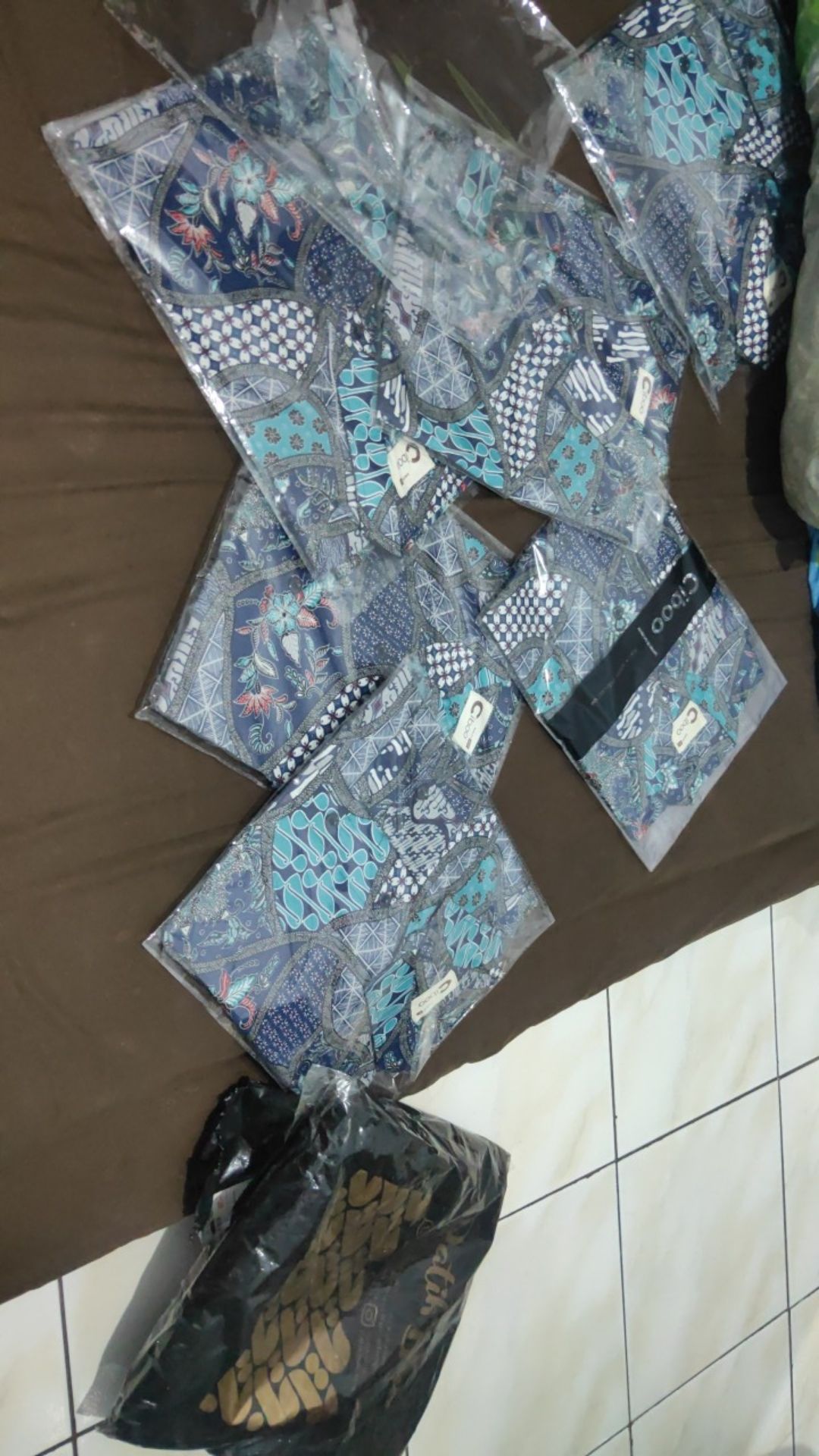 Kemeja Batik Anak Warna Baby Blue Model Slimfit
