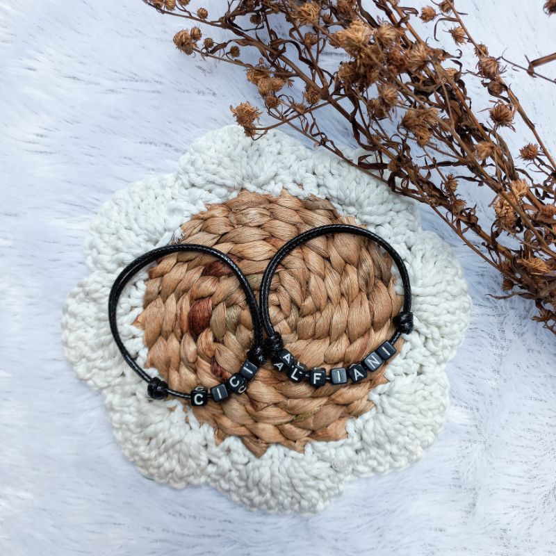 Gelang Custom Nama / Gelang Couple Nama / Gelang Nama Custom / Gelang Couple Nama