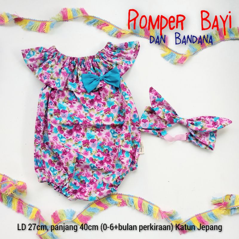 Baby Romper | Baju Jumper Bayi Perempuan | Katun Jepang