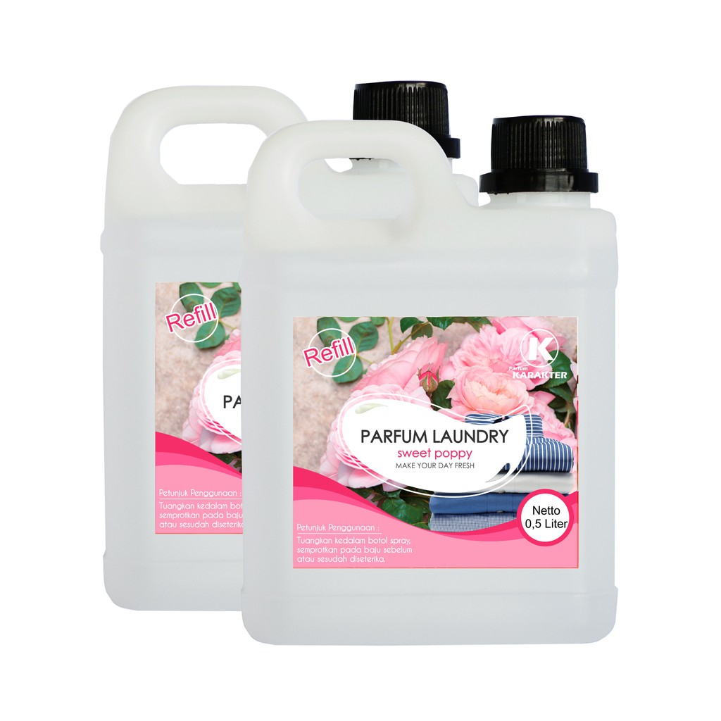 Parfum Laundry Aroma Sweet Poppy Wangi &amp; Tahan Lama Kemasan Refil 0,5 Liter | Bisa Cod | Terlaris