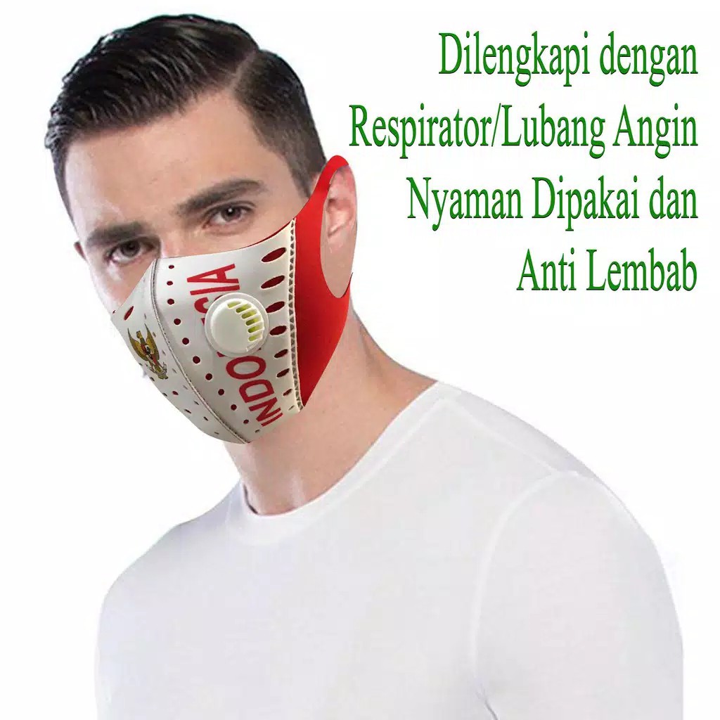 Masker kain motif 2 lapis