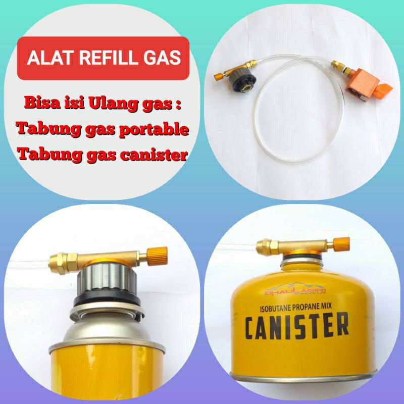 Alat isi ulang refill gas LPG ke tabung hicook canister adaptor adapter