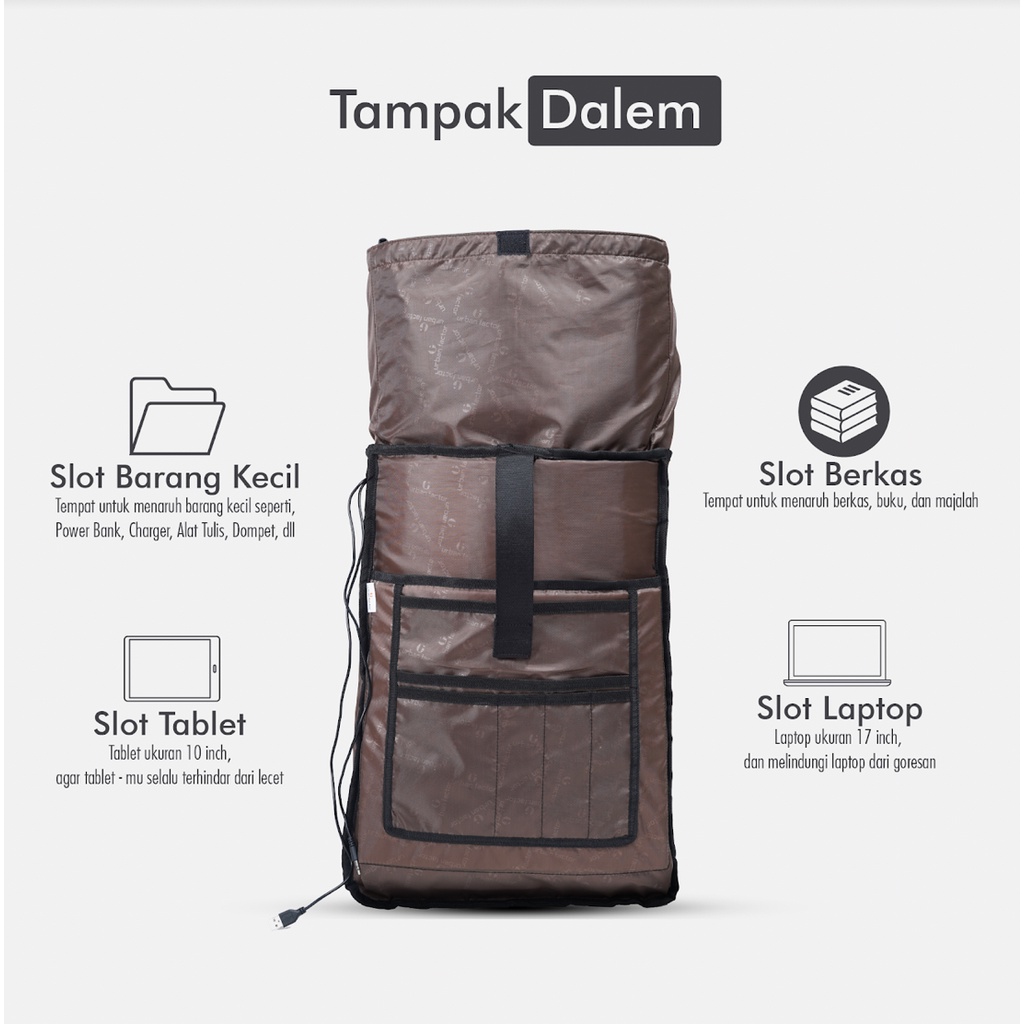 AILERON BLACK GREY |MANNEEDME x URBAN| Tas Ransel Punggung Pria Backpack ORIGINAL